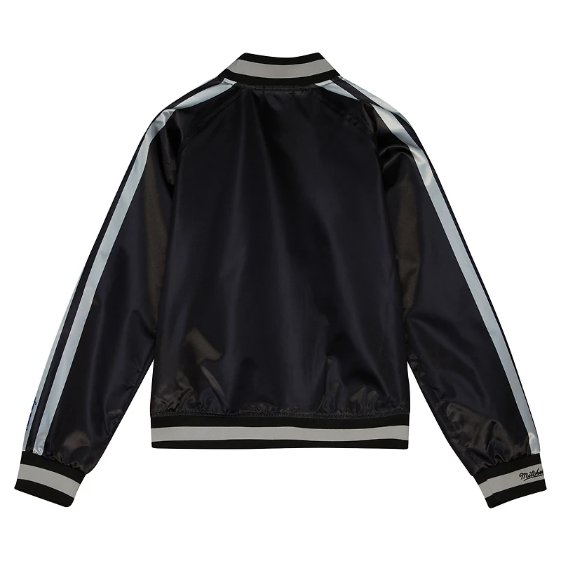 Veste à boutons-pression en satin noir Dallas Cowboys Mitchell & Ness pour femme