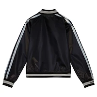 Veste à boutons-pression en satin noir Dallas Cowboys Mitchell & Ness pour femme