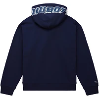 Women's Mitchell & Ness Navy Dallas Cowboys Gridiron Classics Big Face 7.0 Pullover Hoodie