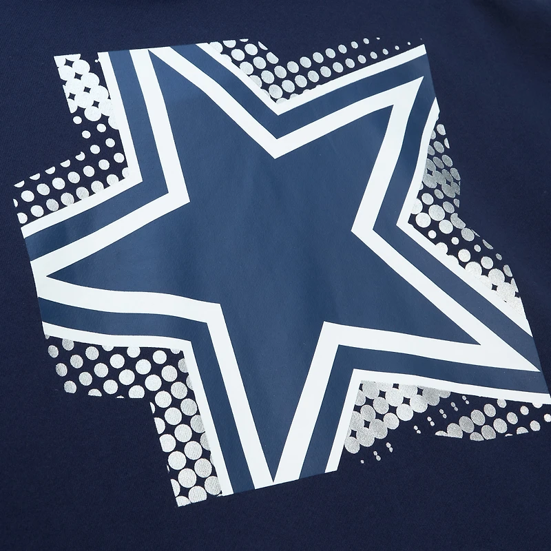 Chandail à capuchon Big Face 7.0 pour femme des Dallas Cowboys de la marine Mitchell & Ness
