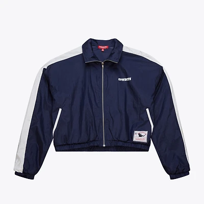 Women's Mitchell & Ness Navy Dallas Cowboys Nylon Full-Zip Jacket