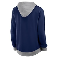 Women's  Navy Dallas Cowboys Hit It French Terry Full-Zip Hoodie