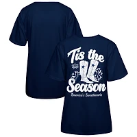 T-shirt à bottes Dallas Cowboys 'Tis The Season pour femmes, bleu marine