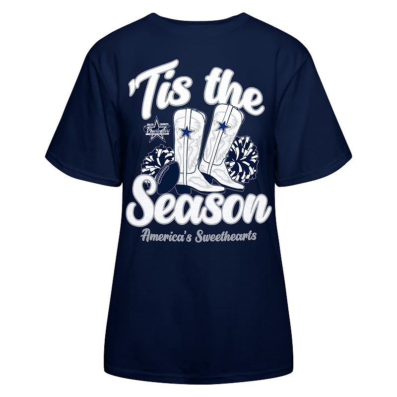 T-shirt à bottes Dallas Cowboys 'Tis The Season pour femmes, bleu marine