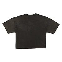 Women's New Era Black Dallas Cowboys Boxy Cropped Sport Night Mineral Wash T-Shirt