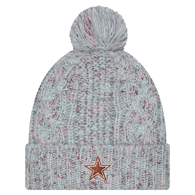 Women's New Era Stone Dallas Cowboys Trendy Tone Cuffed Knit Hat with Pom