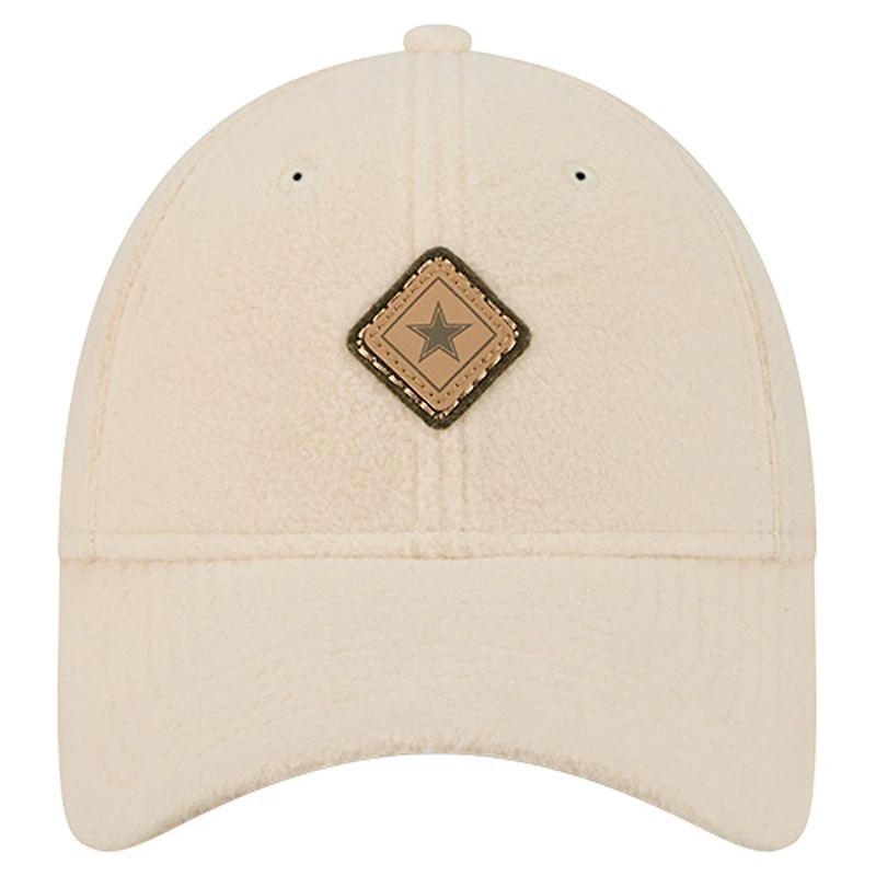 Casquette ajustable confortable 9FORTY crème Dallas Cowboys de New Era pour femme