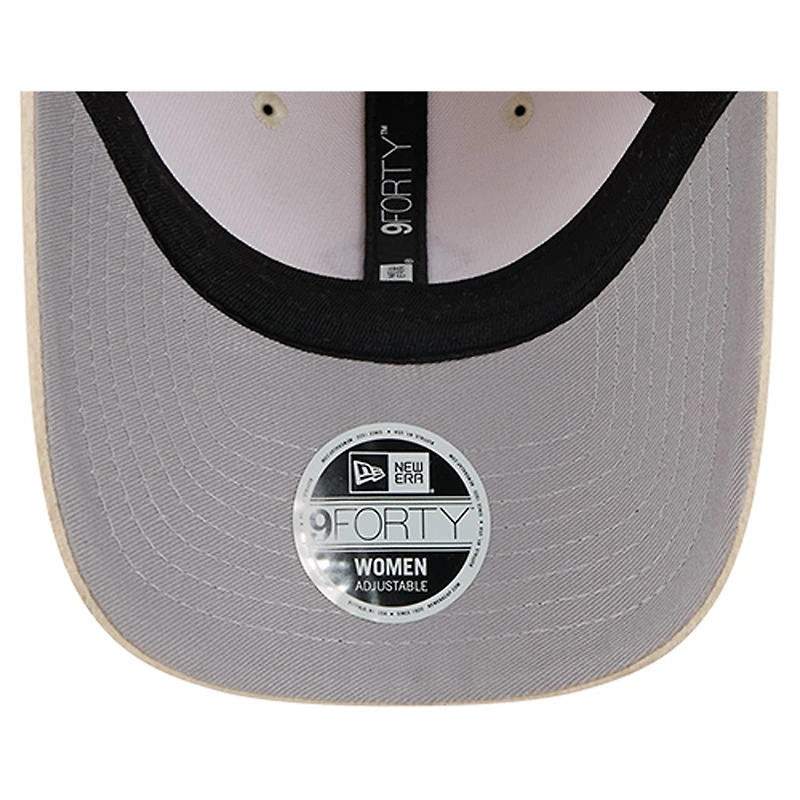 Casquette ajustable confortable 9FORTY crème Dallas Cowboys de New Era pour femme