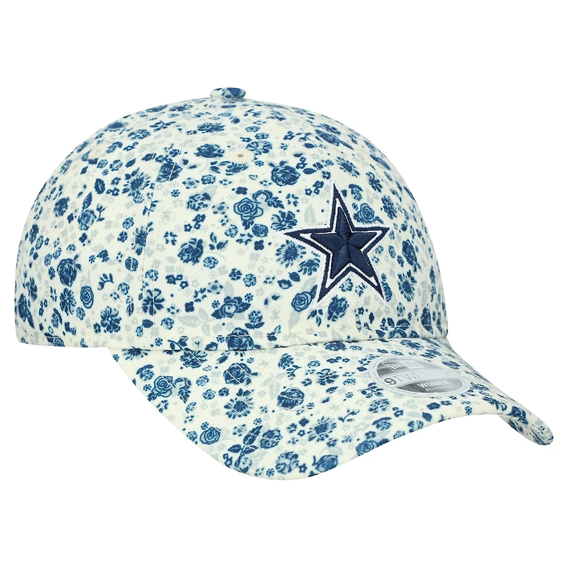 Casquette ajustable New Era crème Dallas Cowboys Ditzy 9TWENTY pour femme