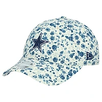 Women's New Era  Cream Dallas Cowboys Ditzy 9TWENTY Adjustable Hat