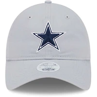 Women's New Era Gray Dallas Cowboys Main Core Classic 2.0 9TWENTY Adjustable Hat