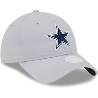 Women's New Era Gray Dallas Cowboys Main Core Classic 2.0 9TWENTY Adjustable Hat
