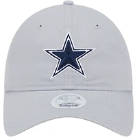 Women's New Era Gray Dallas Cowboys Main Core Classic 2.0 9TWENTY Adjustable Hat