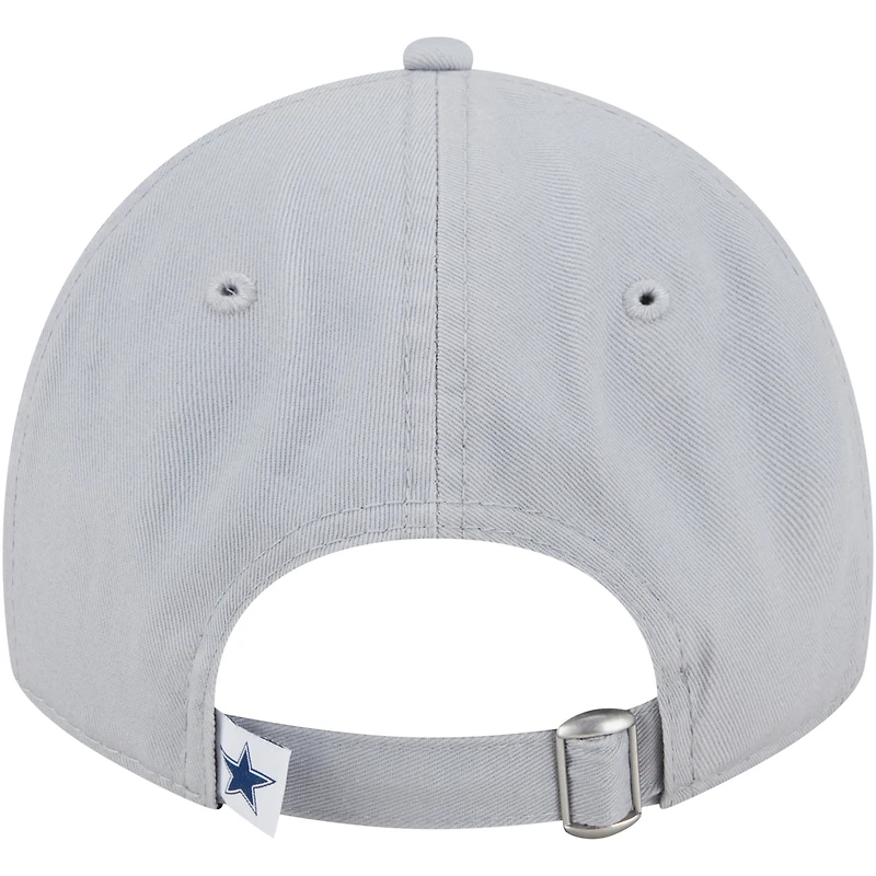 Women's New Era Gray Dallas Cowboys Main Core Classic 2.0 9TWENTY Adjustable Hat
