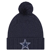 Women's New Era Navy Dallas Cowboys Active Chunky Cuffed Knit Hat with Pom