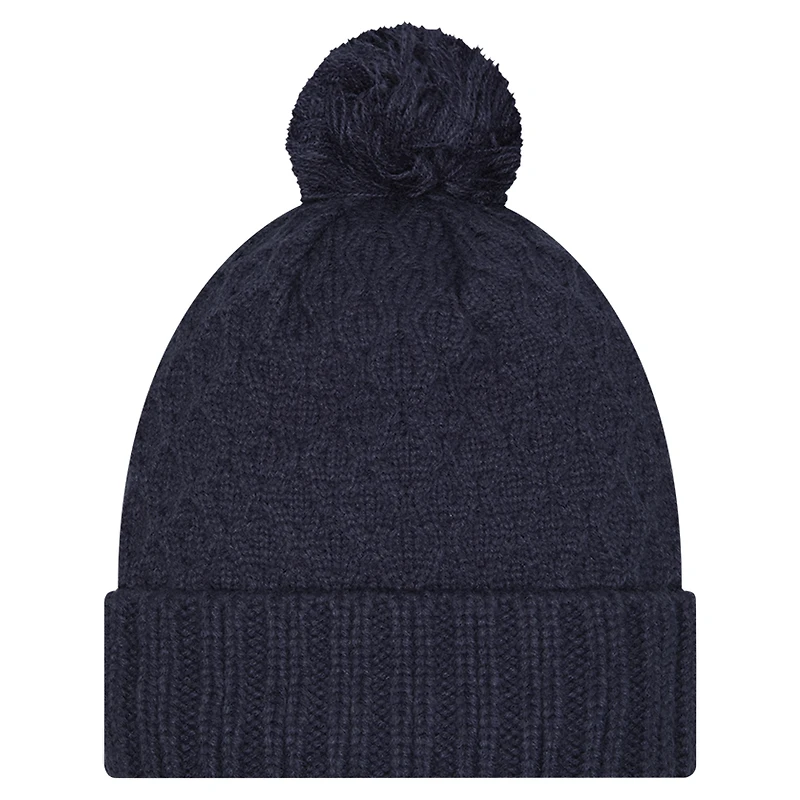 Women's New Era Navy Dallas Cowboys Active Chunky Cuffed Knit Hat with Pom