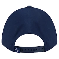 Women's New Era  Navy Dallas Cowboys Metallic A-Frame 9FORTY Adjustable Hat