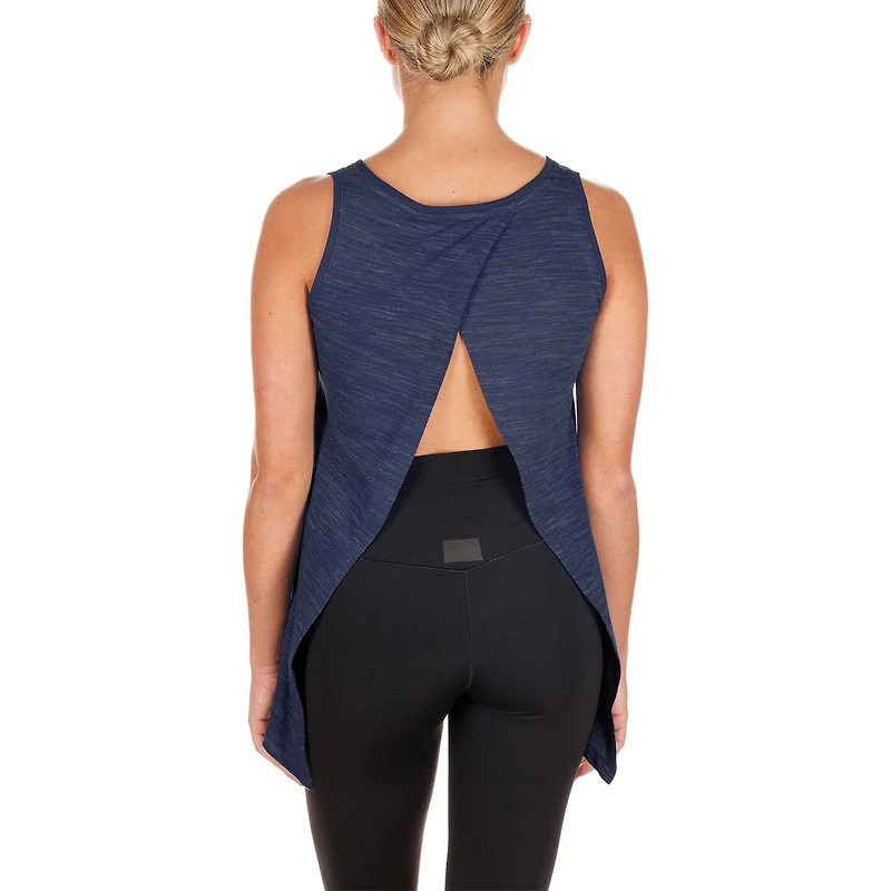 Débardeur actif à teinture spatiale grande taille New Era pour femmes des Dallas Cowboys bleu marine