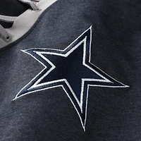T-shirt à manches longues lacets rétro New Era bleu marine Dallas Cowboys grande taille pour femme