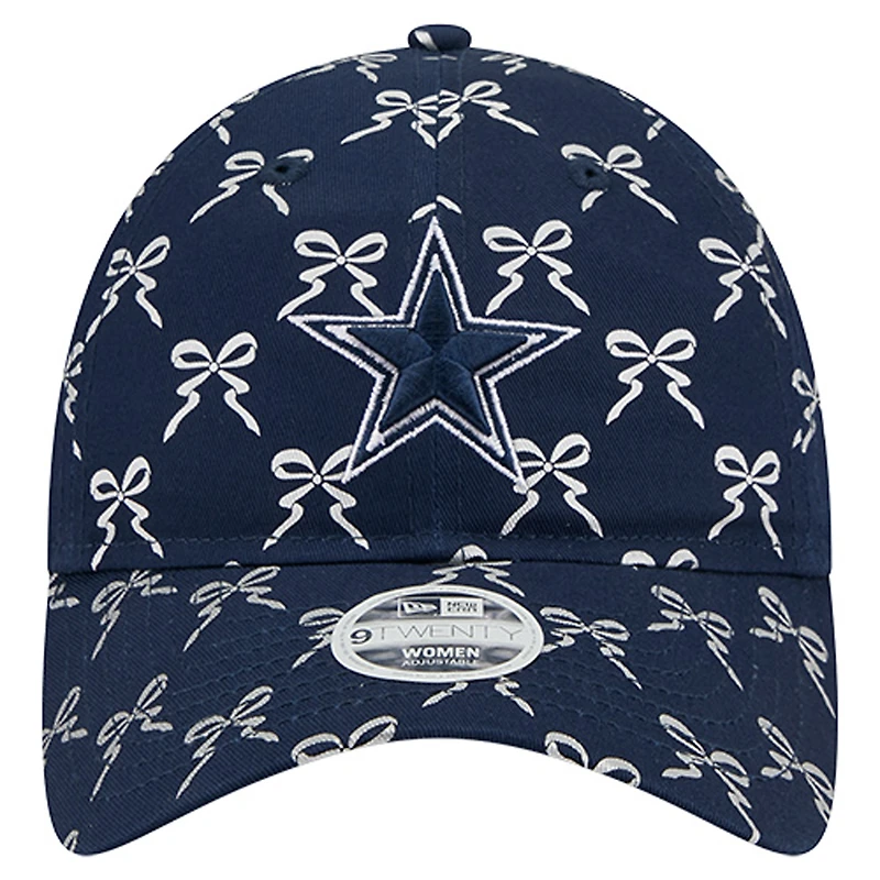 Casquette ajustable New Era bleu marine Dallas Cowboys Ribbon 9TWENTY pour femme