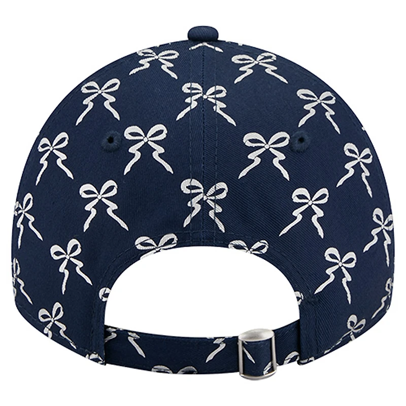 Casquette ajustable New Era bleu marine Dallas Cowboys Ribbon 9TWENTY pour femme