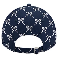 Casquette ajustable New Era bleu marine Dallas Cowboys Ribbon 9TWENTY pour femme