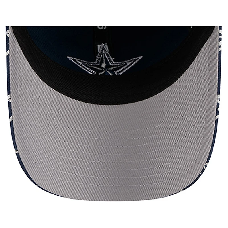 Casquette ajustable New Era bleu marine Dallas Cowboys Ribbon 9TWENTY pour femme