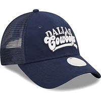 Women's New Era   Navy Dallas Cowboys Team Trucker 9FORTY Snapback Hat
