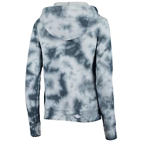 Sweat à capuche zippé en polaire tie-dye Dallas Cowboys New Era bleu marine pour femme