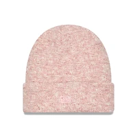 Bonnet en tricot à revers métallisé rose Dallas Cowboys de New Era pour femme
