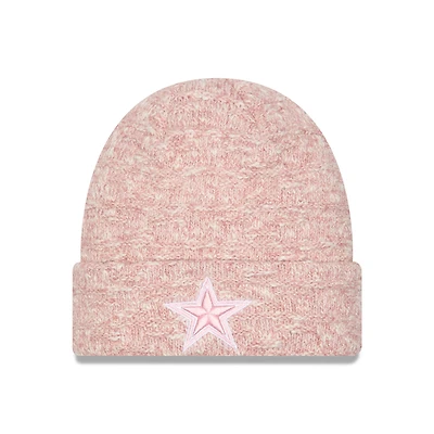 Women's New Era Pink Dallas Cowboys Metallic Cuffed Knit Hat