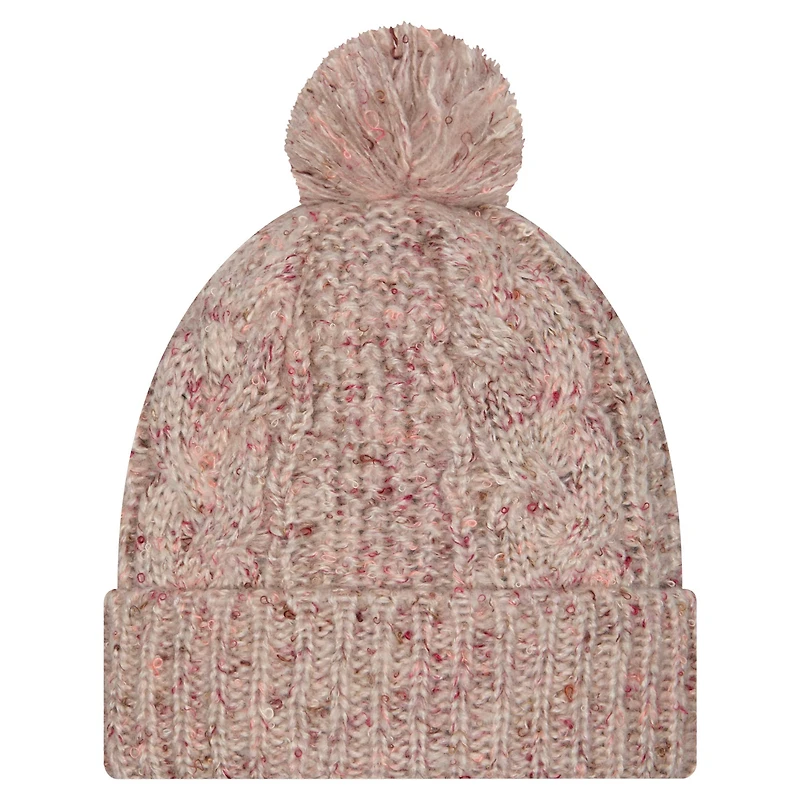 Bonnet tricoté à revers tendance avec pompon pour femme New Era Stone Dallas Cowboys