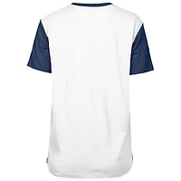 T-shirt 3rd Down des Cowboys de Dallas New Era blanc/bleu marine pour femme