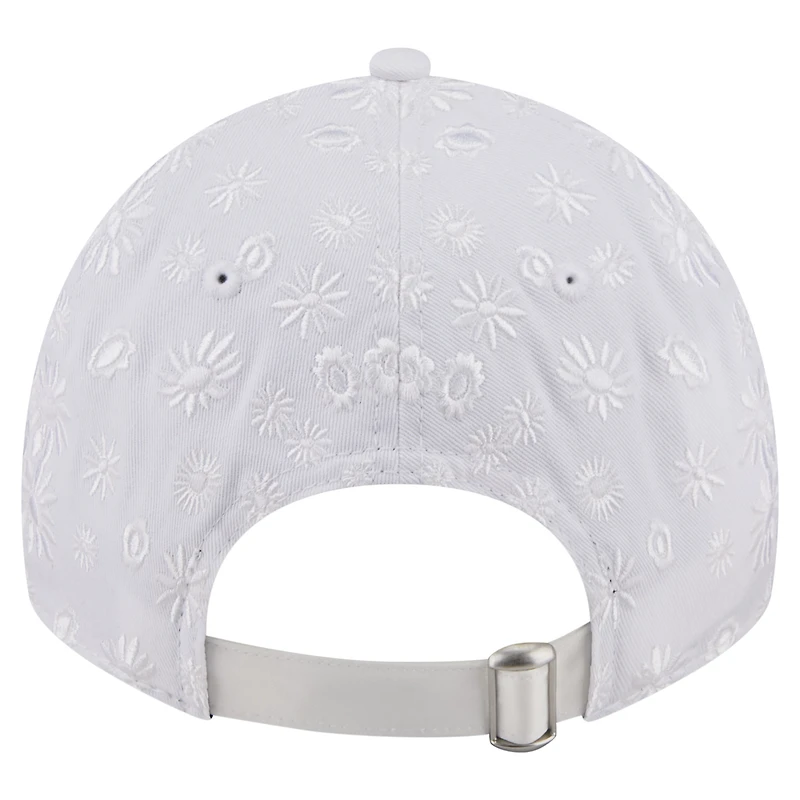 Casquette ajustable 9TWENTY à imprimé floral Dallas Cowboys blanche New Era pour femme
