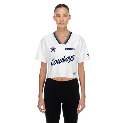 Women's New Era White Dallas Cowboys Sport Classics Boxy Cropped Fashion Jersey