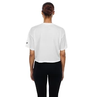 Women's New Era  White Dallas Cowboys Summer Mesh Cropped Boxy T-Shirt