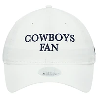 Women's New Era White Dallas Cowboys Team Fan 9TWENTY Adjustable Hat