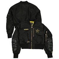 Veste courte entièrement zippée noire Dallas Cowboys New Era x Alpha Industries pour femme