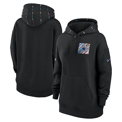 Sweat à capuche Nike noir Dallas Cowboys 2023 NFL Crucial Catch Club pour femme