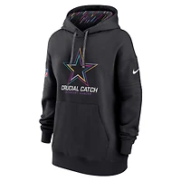 Sweat à capuche Nike noir Dallas Cowboys 2024 NFL Crucial Catch Club pour femme