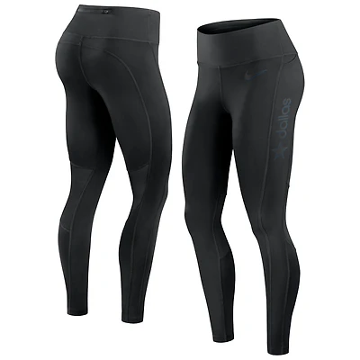 Women's Nike Black Dallas Cowboys Edge Wordmark Performance Leggings