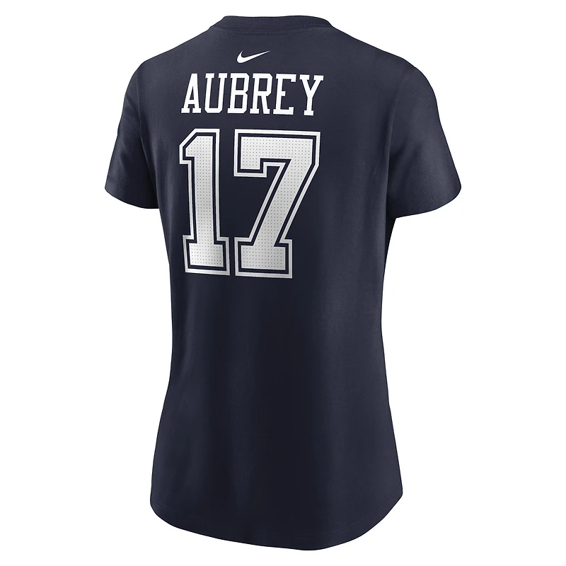 Women's Nike Brandon Aubrey Navy Dallas Cowboys Player Name & Number T-Shirt