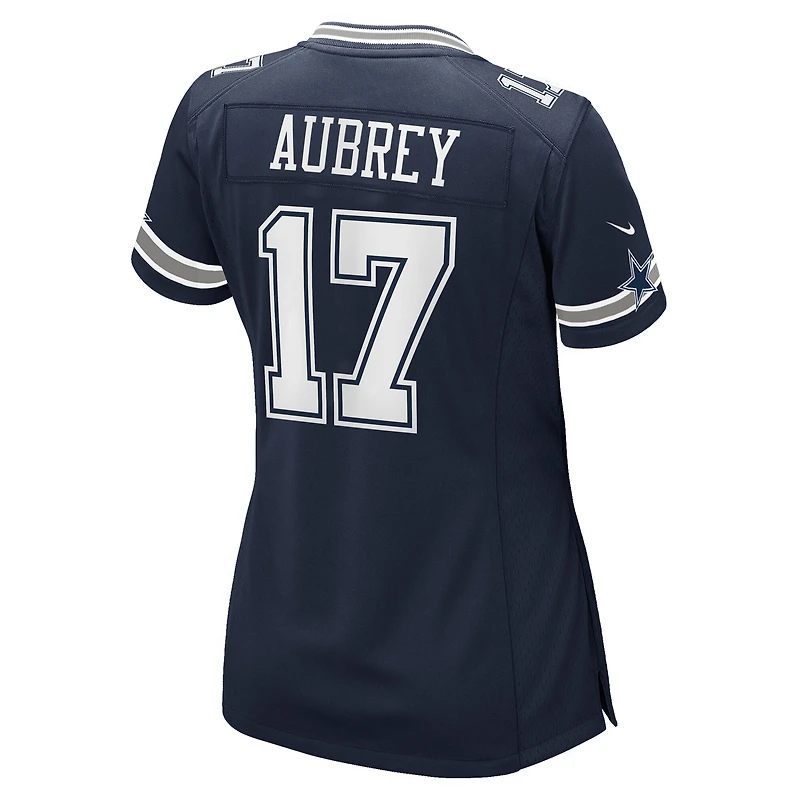 Women's Nike Brandon Aubrey Navy Dallas Cowboys Team Game Jersey
