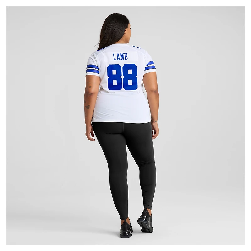Maillot de match Nike CeeDee Lamb blanc pour femme des Dallas Cowboys