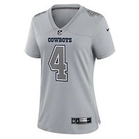 Women's Nike Dak Prescott Gray Dallas Cowboys Atmosphere Fashion Game Jersey