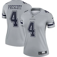 Haut Nike Dak Prescott gris pour femme, joueur légendaire des Cowboys de Dallas