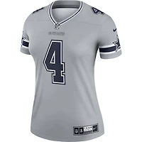 Haut Nike Dak Prescott gris pour femme, joueur légendaire des Cowboys de Dallas
