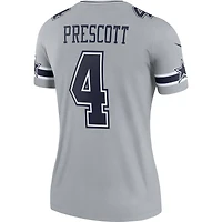 Haut Nike Dak Prescott gris pour femme, joueur légendaire des Cowboys de Dallas