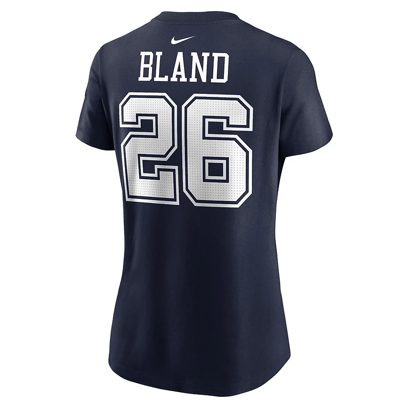 T-shirt avec nom et numéro de joueur des Dallas Cowboys Nike DaRon Bland bleu marine pour femme