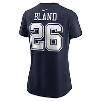T-shirt avec nom et numéro de joueur des Dallas Cowboys Nike DaRon Bland bleu marine pour femme